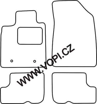 Přesné gumové koberce béžové / šedé Dacia Sandero 2008 - 2012